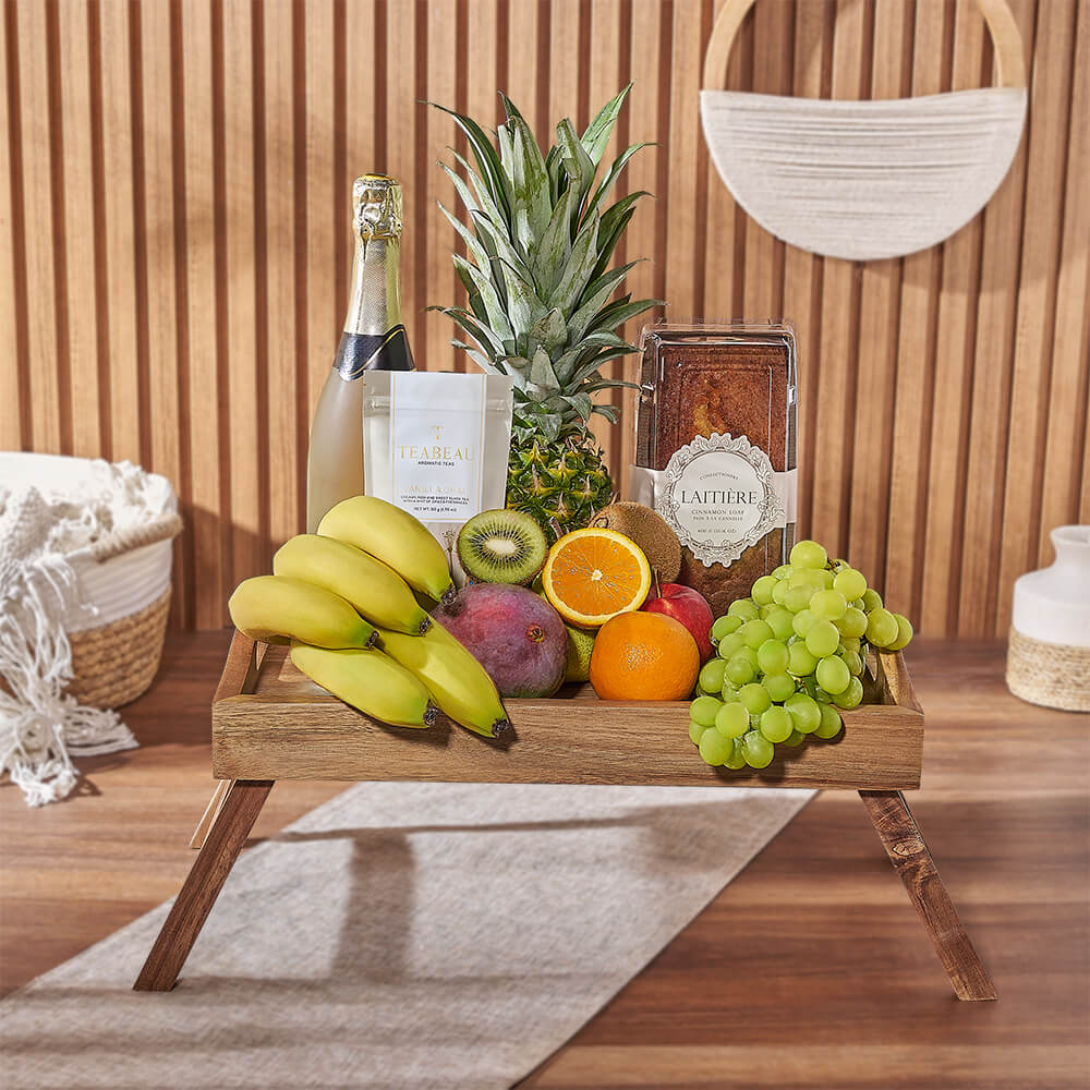 Gourmet Breakfast Platter Gift Basket, fruit gift, fruit, champagne gift, champagne, sparkling wine gift, sparkling wine, Ottawa delivery