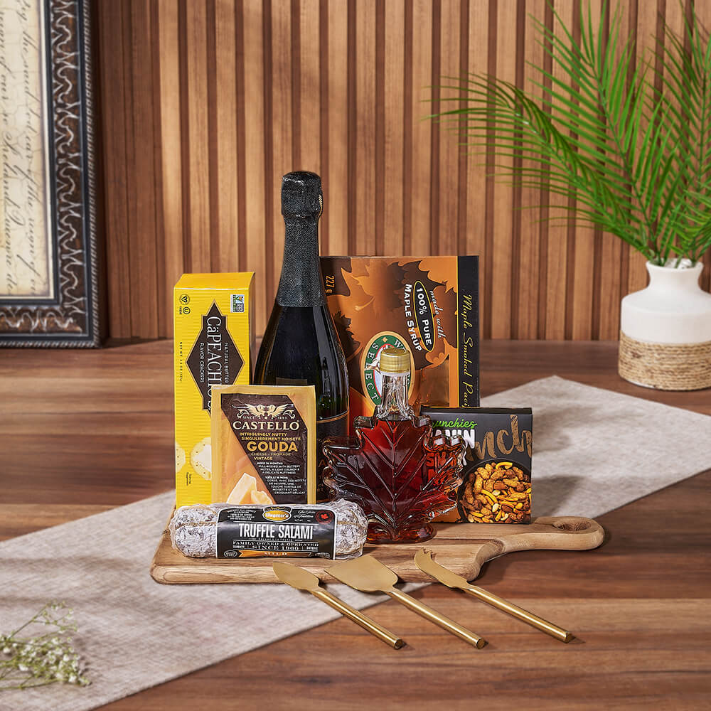 Gourmet Cheese &amp; Champagne Gift Basket, champagne gift, champagne, sparkling wine gift, sparkling wine, seafood gift, seafood, Ottawa delivery