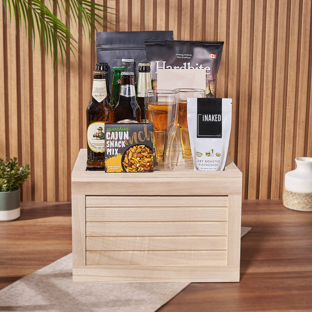 Gourmet Snack &amp; Beer Gift Crate, beer gift, beer, snack gift, snack, Ottawa delivery