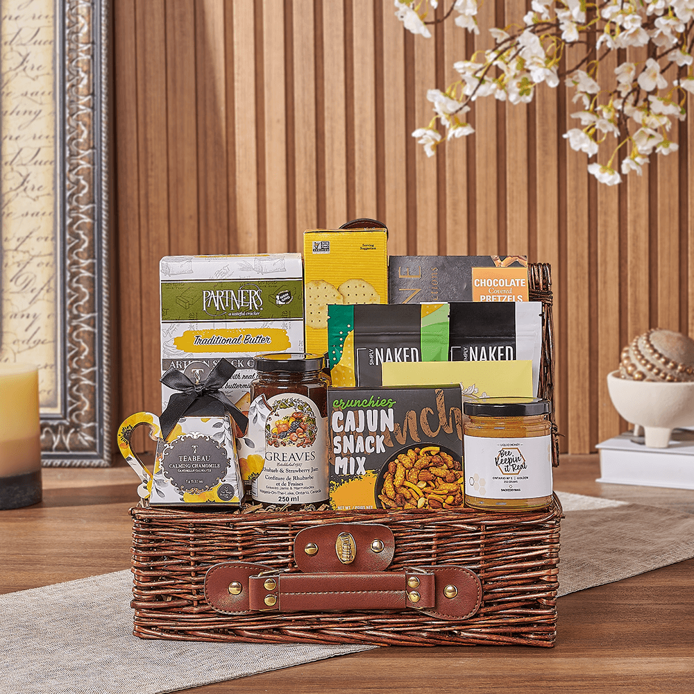 Halal Soothing Snack Basket, tea gift, tea, snack gift, snack, halal gift, halal