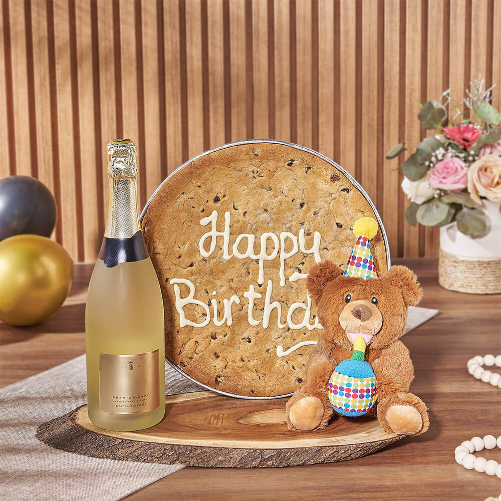 Happy Birthday Cookie &amp; Champagne Gift Set, champagne gift, champagne, sparkling wine gift, sparkling wine, birthday gift, birthday, Ottawa delivery