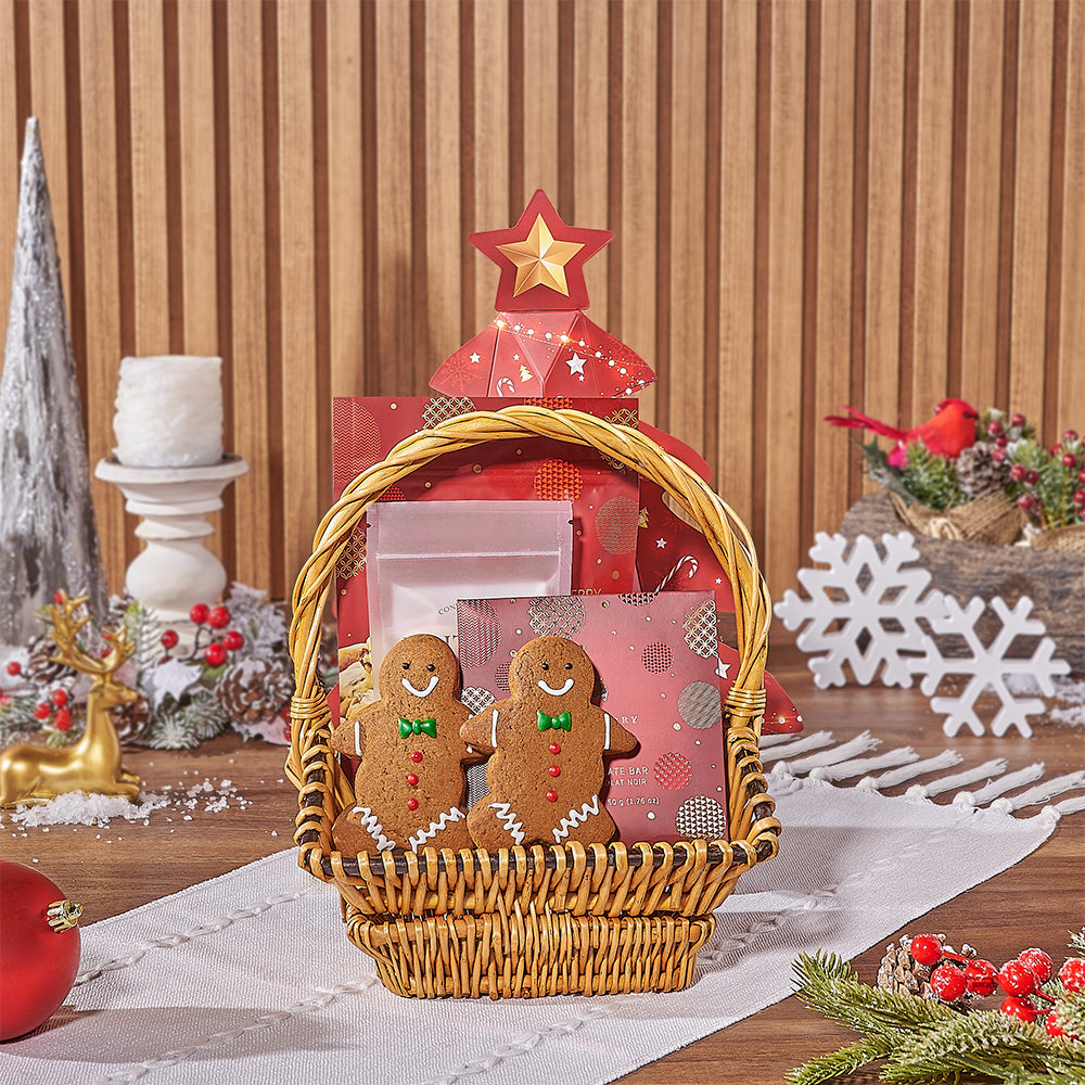 Christmas Cookie and Candy Basket – how the gift is presented