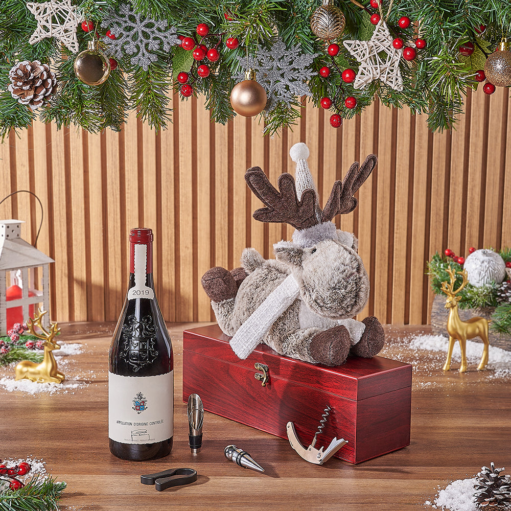 Holiday Reindeer &amp; Cheer Gift Set, wine gift, wine, christmas gift, christmas, Ottawa delivery