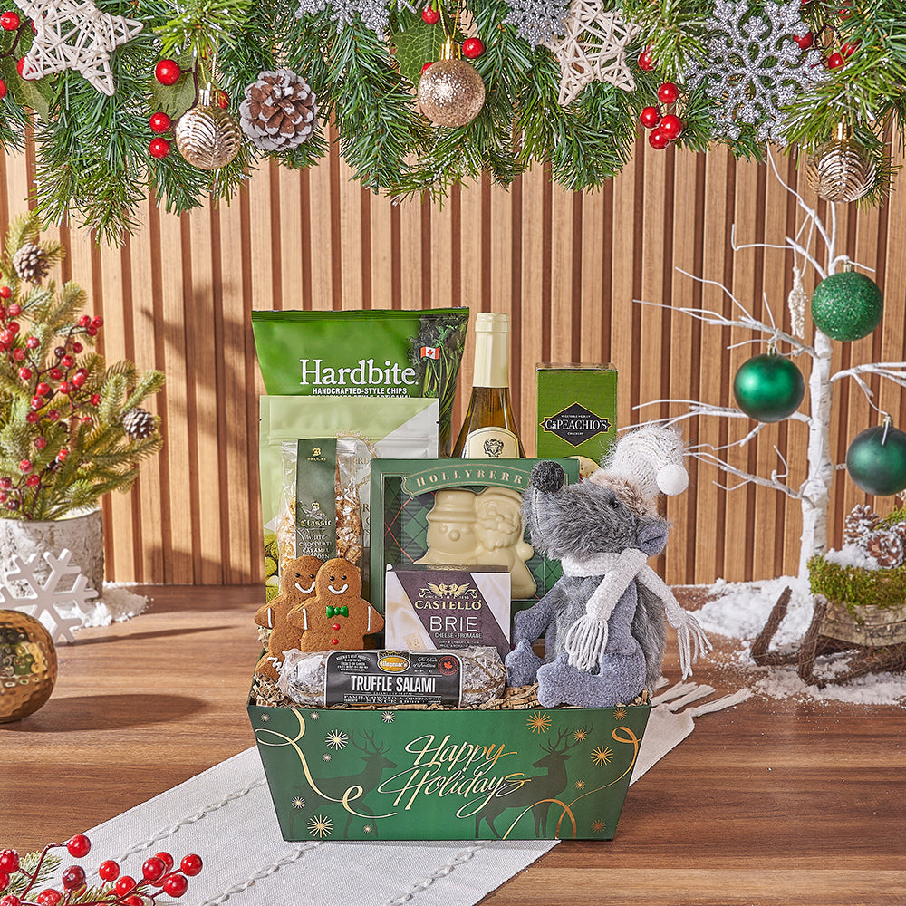 Holiday Wine & Charcuterie Gift Basket, christmas gift, christmas, chocolate gift, chocolate, cookie gift, cookie, wine gift, wine, Ottawa delivery