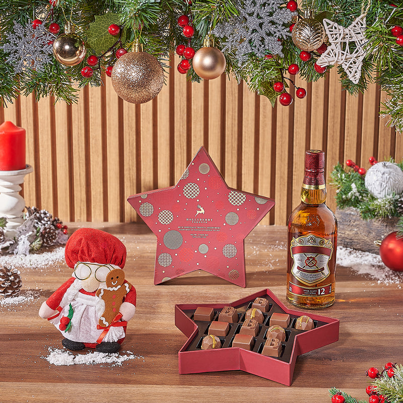 Hollyberry Christmas Liquor Set, christmas gift, christmas, liquor gift, liquor, chocolate gift, chocolate, Ottawa delivery