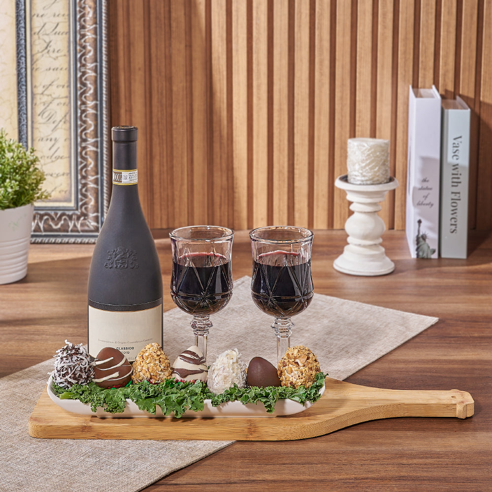 Indulgent Chocolate Strawberries &amp; Wine, wine gift, wine, chocolate covered strawberry gift, chocolate covered strawberry, Ottawa delivery