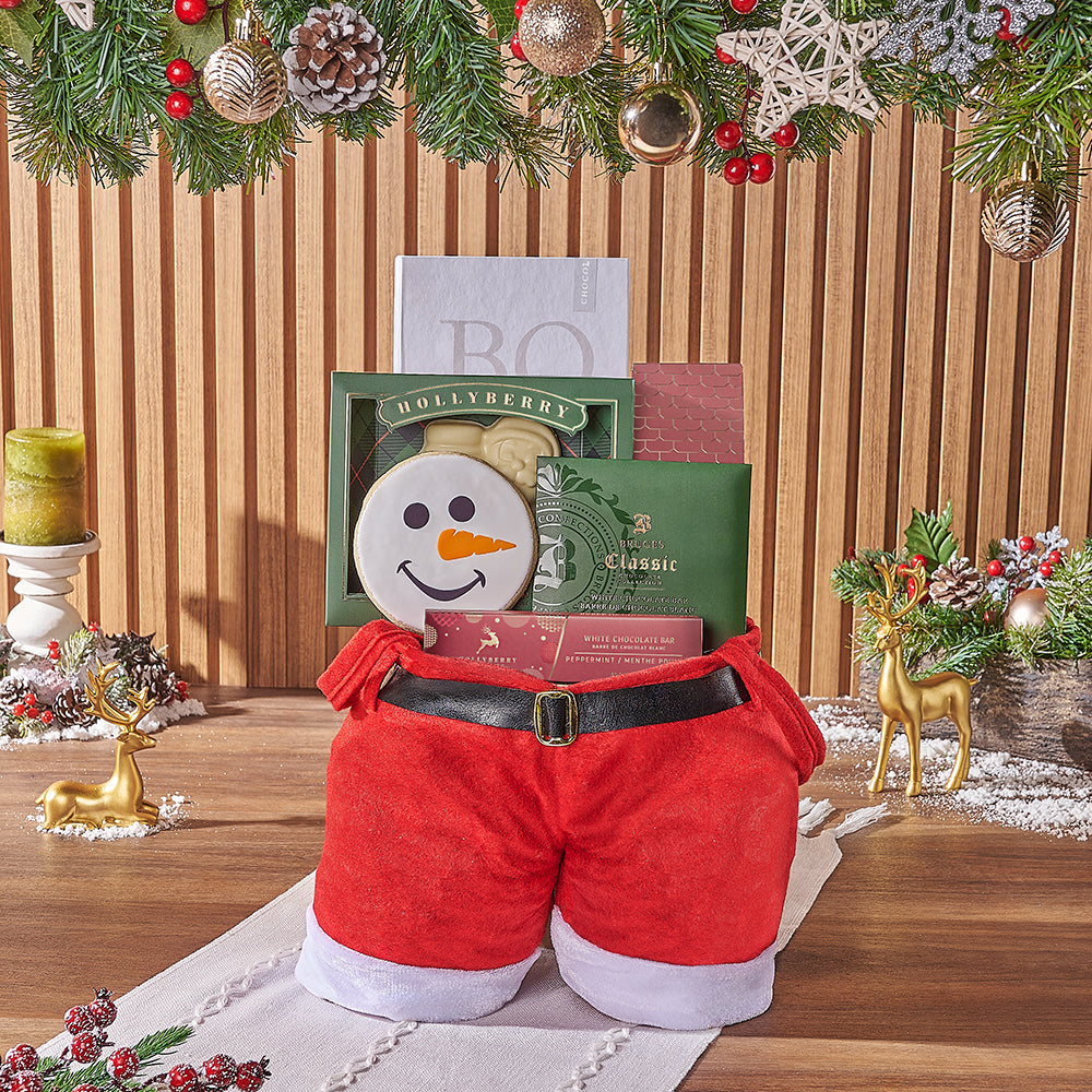 Holiday Treats Chocolate and Cookie Gift Bag – how the gift is presented