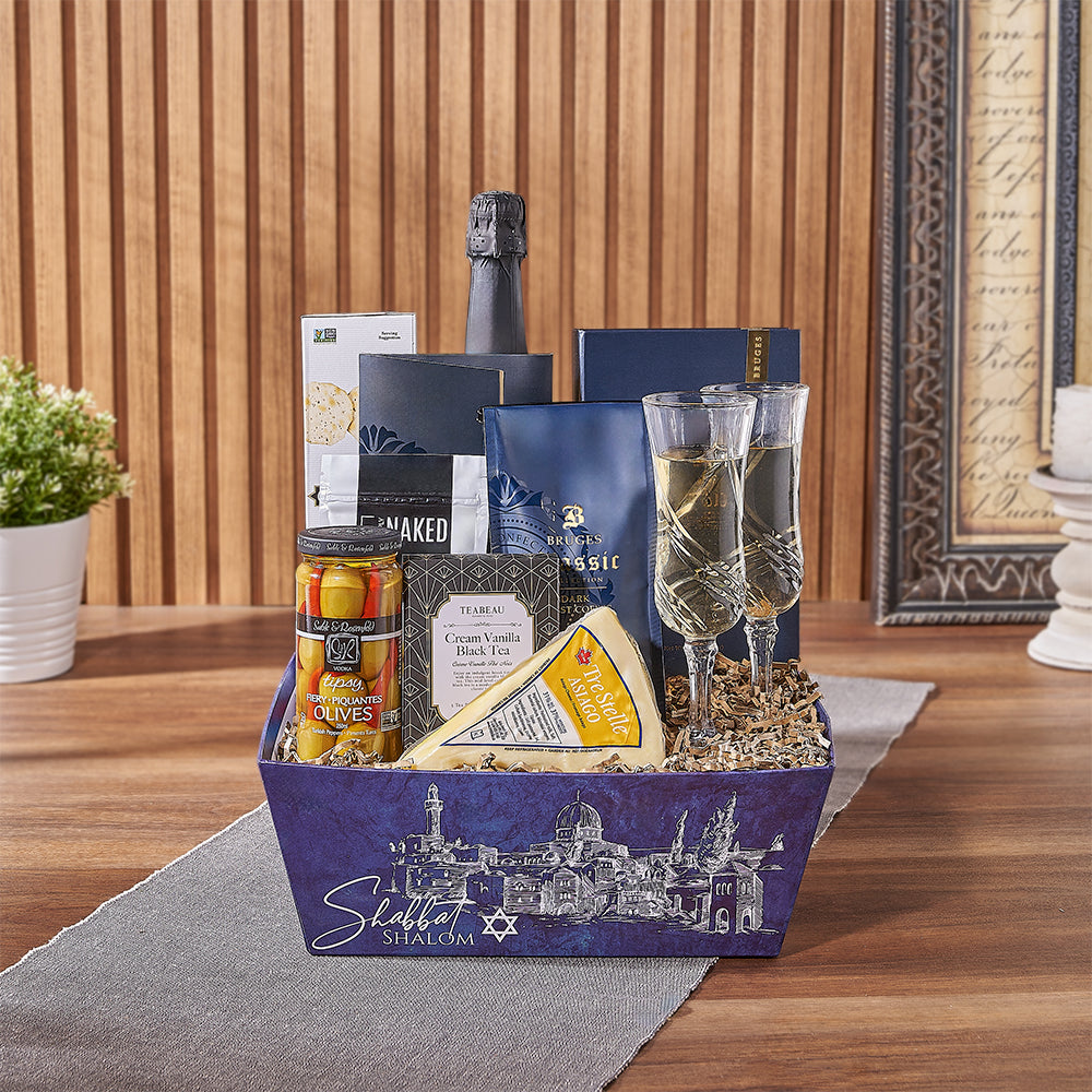 Kosher Champagne &amp; Cheese Basket from Ottawa Baskets - Champagne Gift Set - Ottawa Delivery