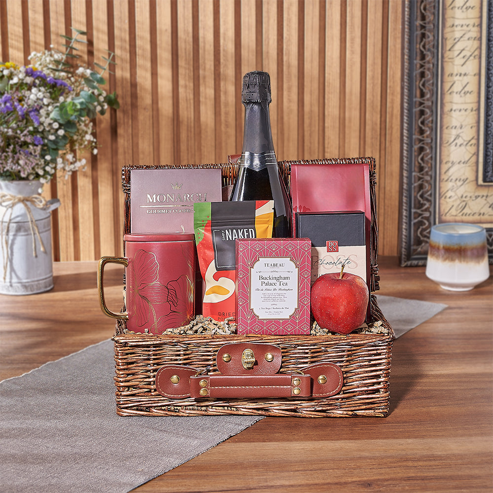 Kosher Champagne &amp; Treats Basket from Ottawa Baskets - Champagne Gift Set - Ottawa Delivery