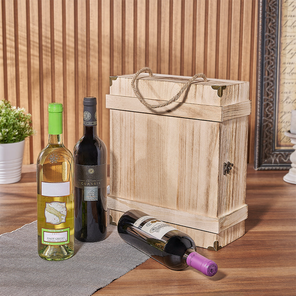Kosher Trio Wine Box – how the gift is presented