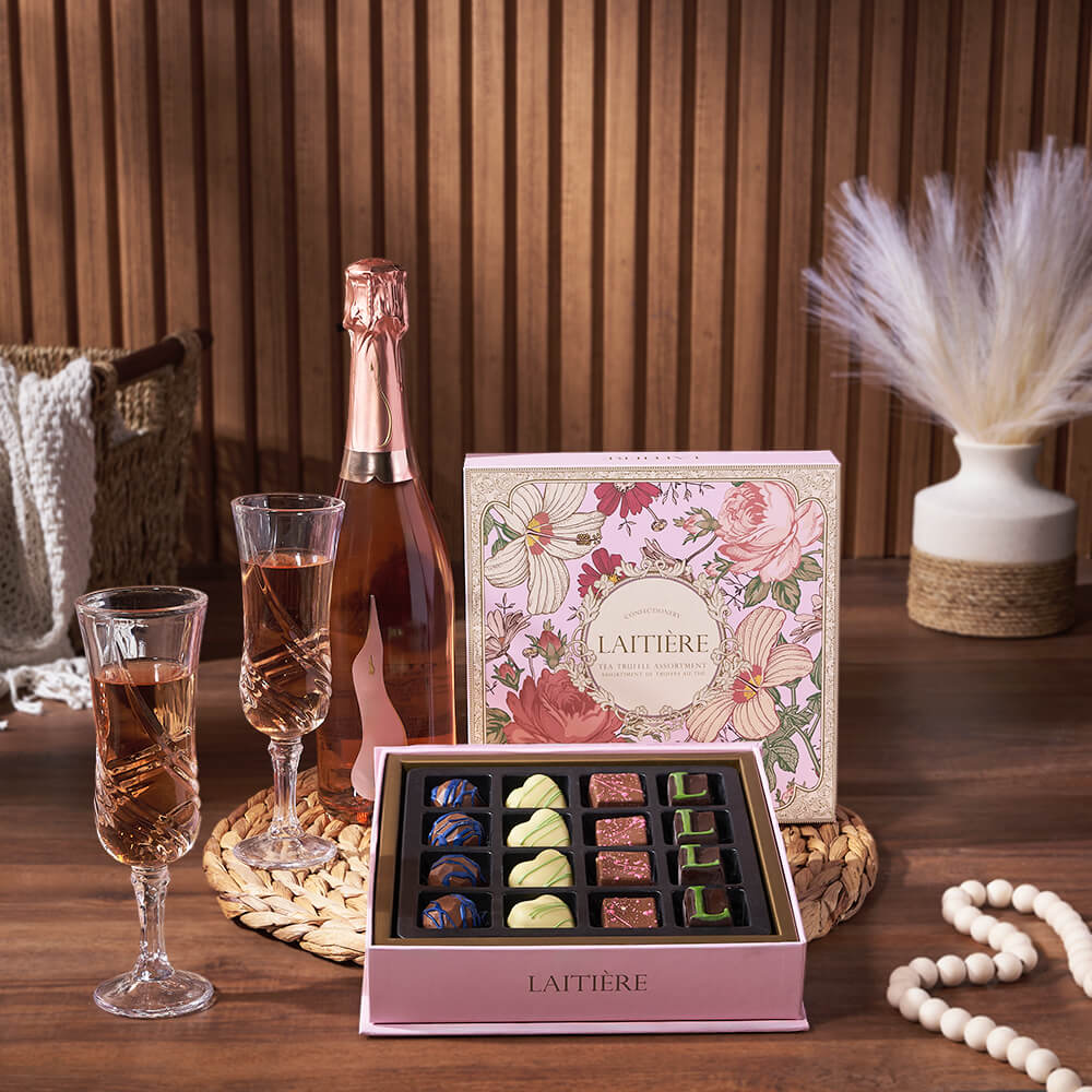 Luxe Treasures &amp; Champagne Gift, champagne gift, champagne, sparkling wine gift, sparkling wine, chocolate gift, chocolate, mothers day gift, mothers day, Ottawa delivery