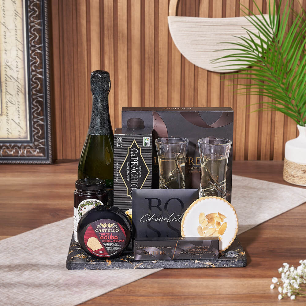 Oakridge Elegant Champagne Basket – Champagne gift baskets