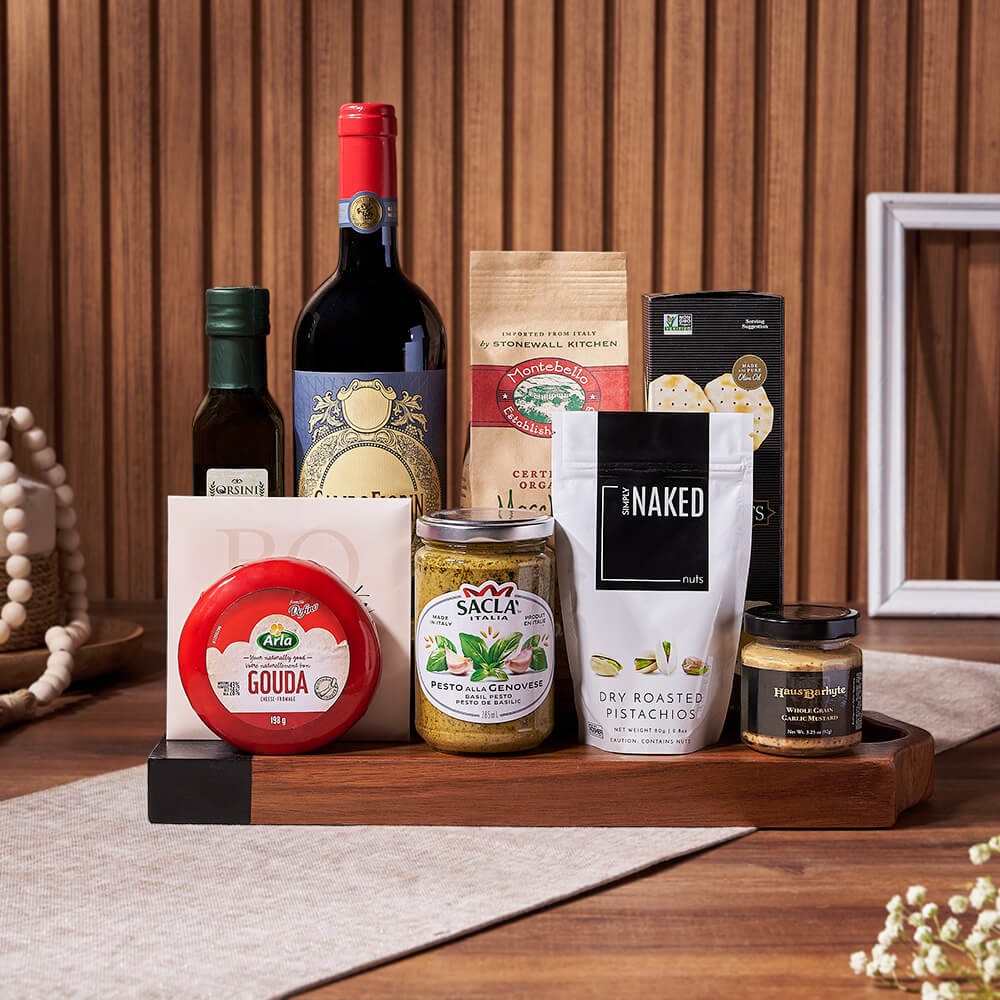 Pasta Feast &amp; Wine Gift Set, wine gift, wine, pasta gift, pasta, cheese gift, cheese, Ottawa delivery