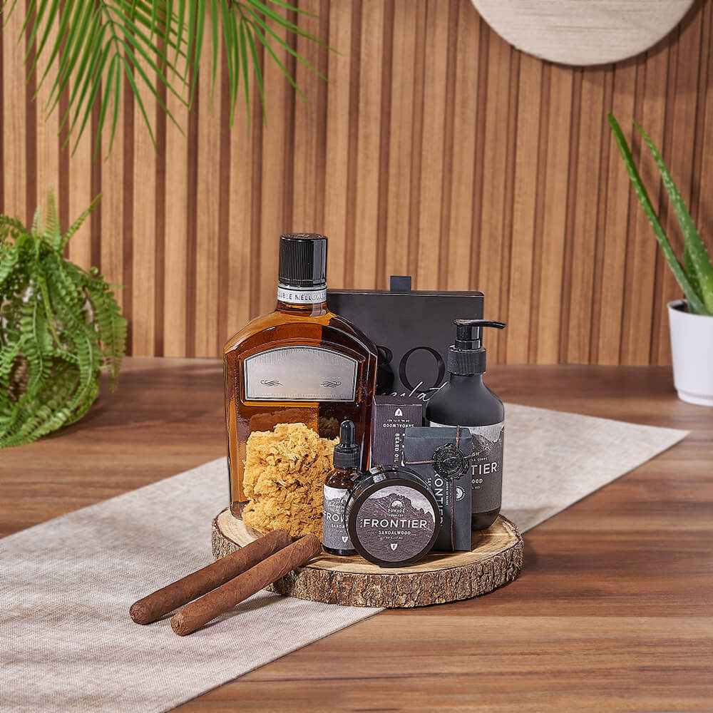 Sandalwood Spa &amp; Spirits Gift Set, liquor gift, liquor, spa gift, spa, Ottawa delivery