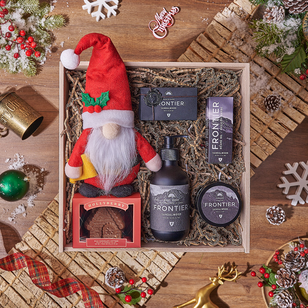 Santa’s Spa Gift Crate For Men, Christmas gift, Christmas, spa gift, spa, chocolate gift, chocolate, Ottawa delivery
