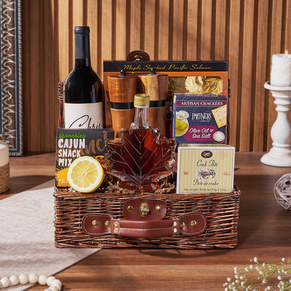 Seafood Wonder &amp; Wine Gift Set, wine gift, wine, seafood gift, seafood, salmon gift, salmon, Ottawa delivery