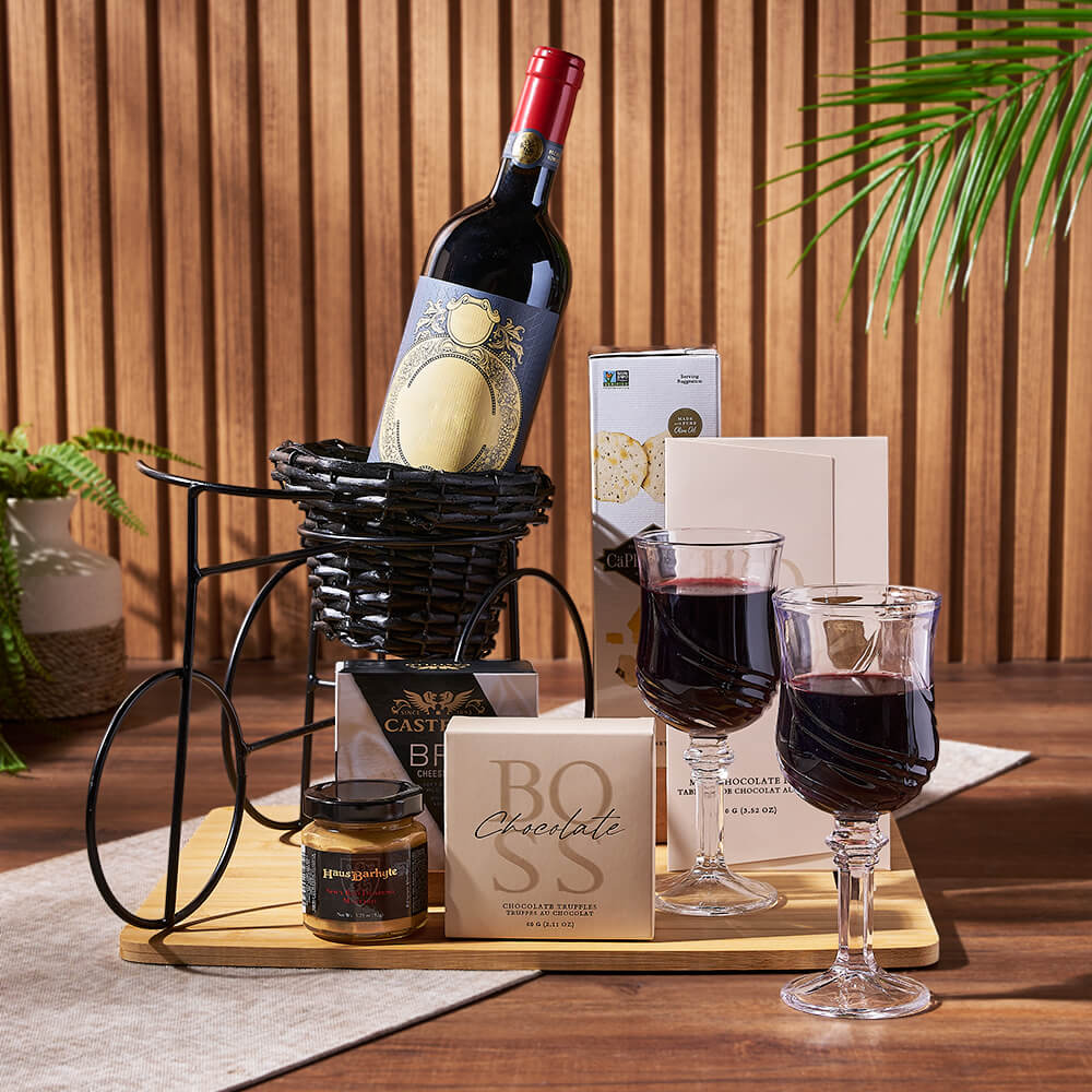 Sensational Wine &amp; Treats for Two Gift, wine gift, wine, cheese gift, cheese, chocolate gift, chocolate, Ottawa delivery