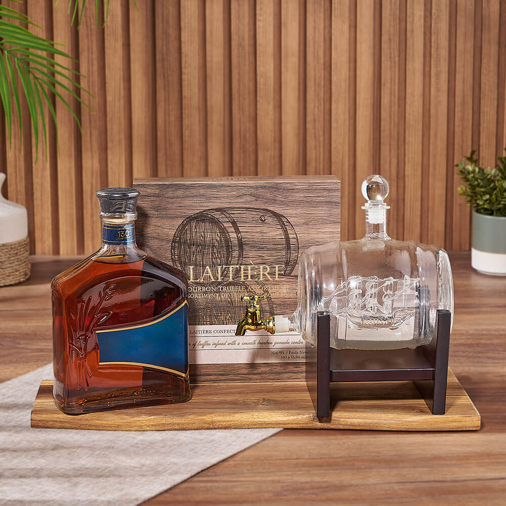 Ship in Barrel Liquor Gift Set – how the gift is presented