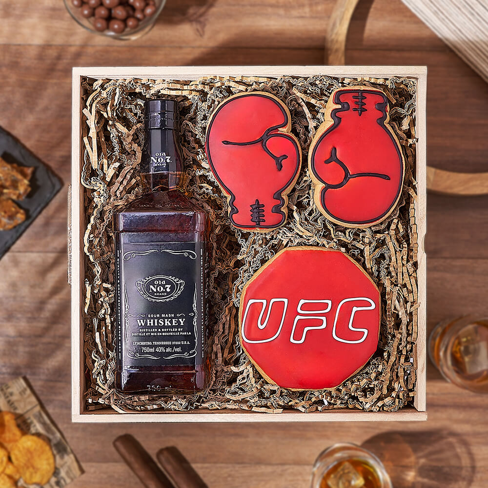 Spirits &amp; Boxing Cookie Gift, liquor gift, liquor, cookie gift, cookie, sports gift, sports, Ottawa delivery
