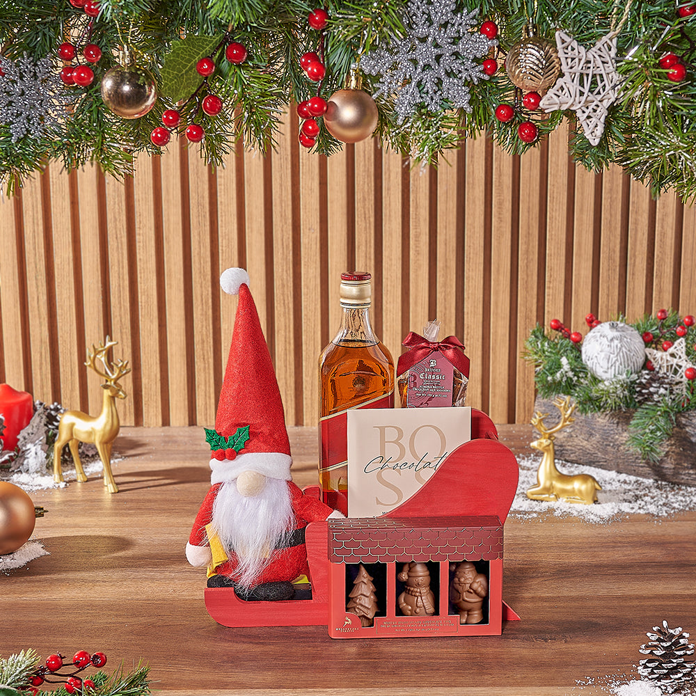 Spirits &amp; Sleighing Gift Set, christmas gift, christmas, liquor gift, liquor, chocolate gift, chocolate, Ottawa delivery