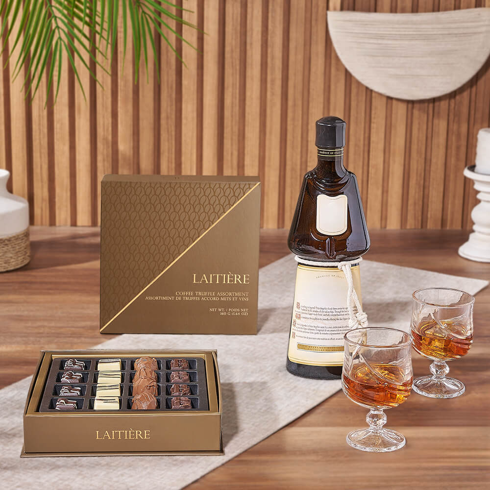 Spirits &amp; Truffle Gift Set, liquor gift, liquor, chocolate gift, chocolate, Ottawa delivery