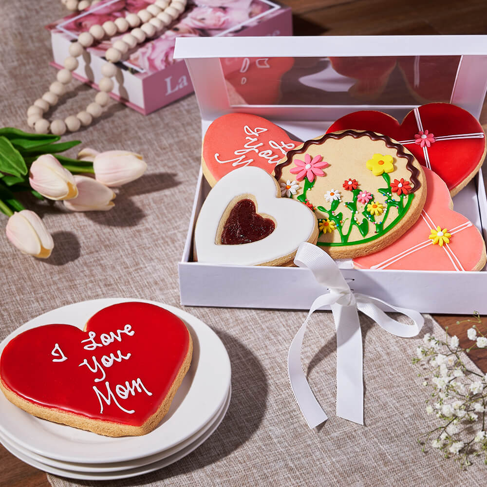 Mother's Day Themed Six-Cookie Gift Basket – how the gift is presented