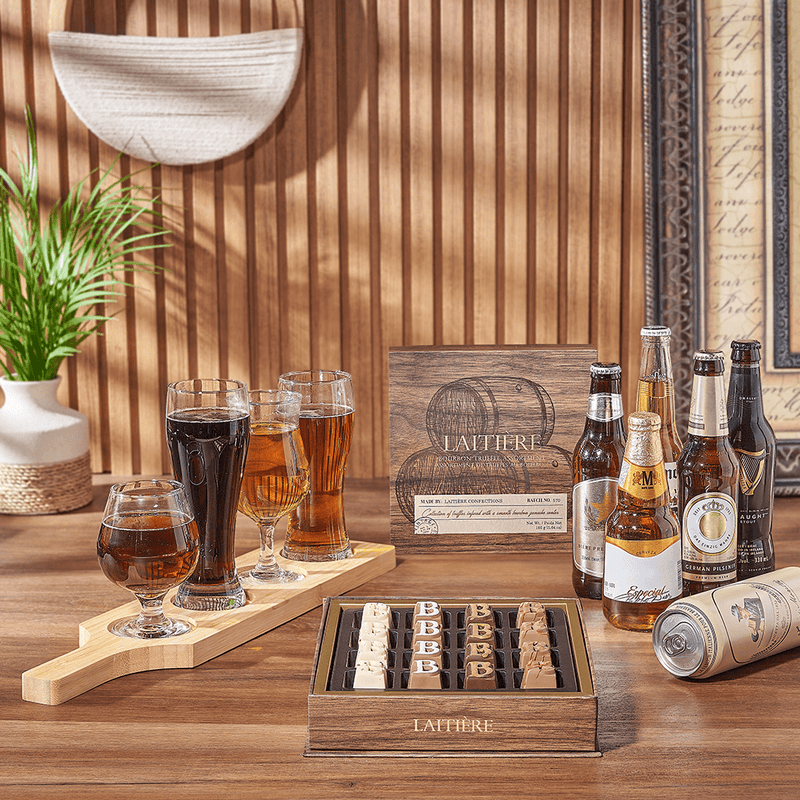 Sweet Truffle & Beer Flight, beer flight gift, beer flight, beer gift, beer, chocolate gift, chocolate, Ottawa delivery