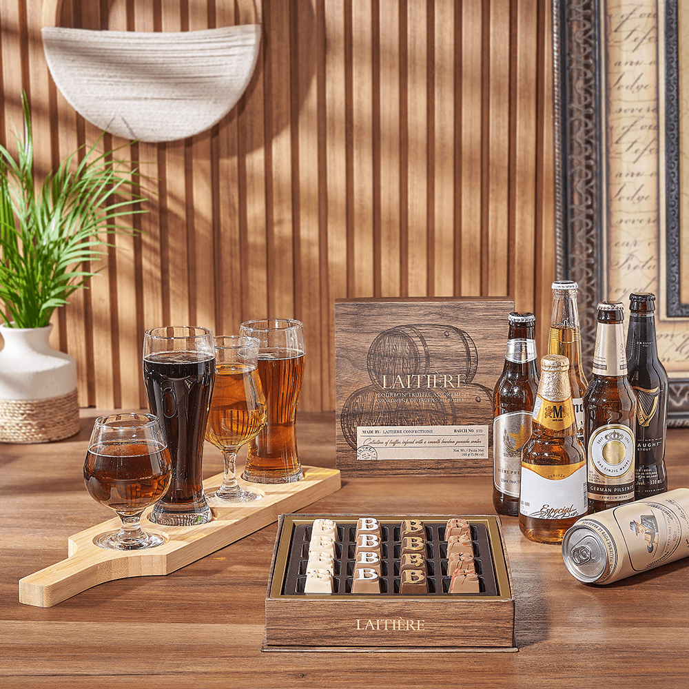 Sweet Truffle &amp; Beer Flight, beer flight gift, beer flight, beer gift, beer, chocolate gift, chocolate, Ottawa delivery