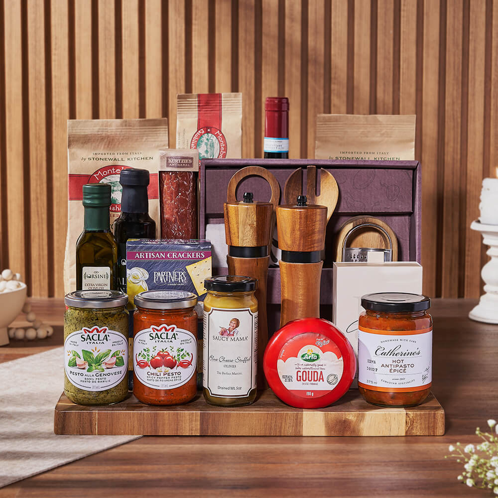 Tantalizing Treats & Wine Set, wine gift, wine, pasta gift, pasta, gourmet gift, gourmet, Ottawa delivery