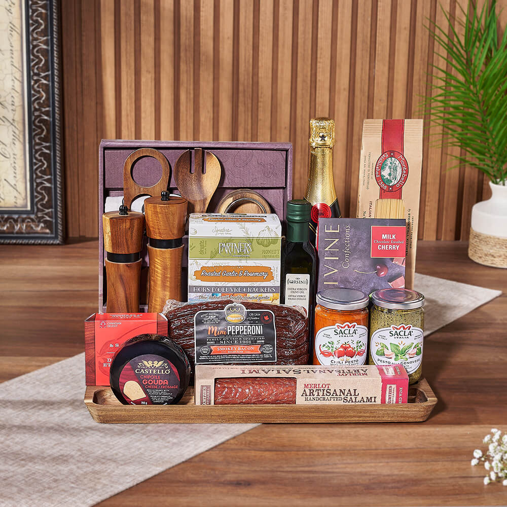 Tastes of Italy &amp; Champagne Gift Set, champagne gift, champagne, sparkling wine gift, sparkling wine, pasta gift, pasta, Ottawa delivery