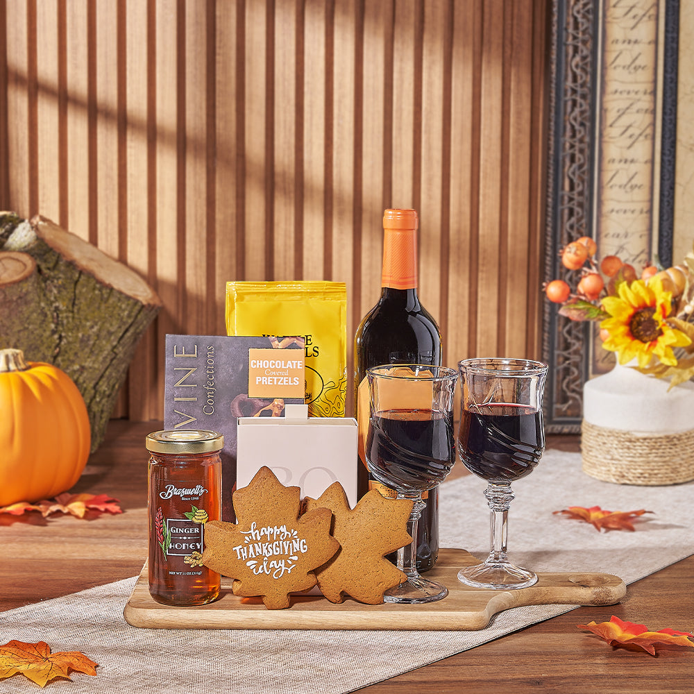 Thanksgiving Cookie &amp; Wine Gift, thanksgiving gift, thanksgiving, wine gift, wine, cookie gift, cookie, Ottawa delivery