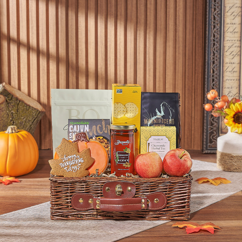 Thanksgiving Fruit & Snacks Bounty, thanksgiving gift, thanksgiving, cookie gift, cookie, tea gift, tea, Ottawa delivery