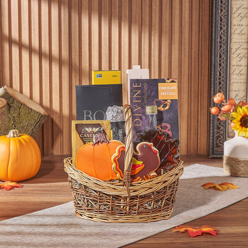 Thanksgiving Treat & Cookie Basket, cookie gift, cookie, thanksgiving gift, thanksgiving, chocolate gift, chocolate, charcuterie gift, charcuterie, Ottawa delivery