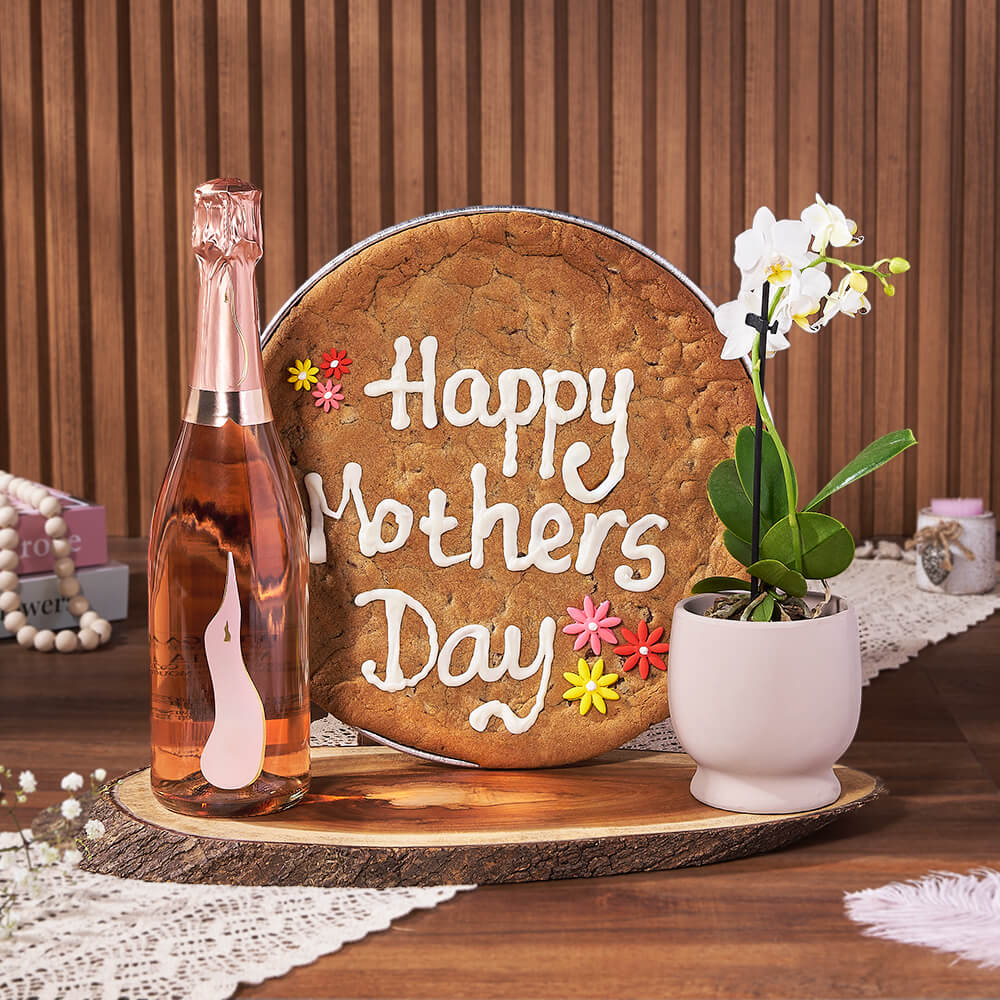 Sparkling Wine with Mother's Day Treat – how the gift is presented