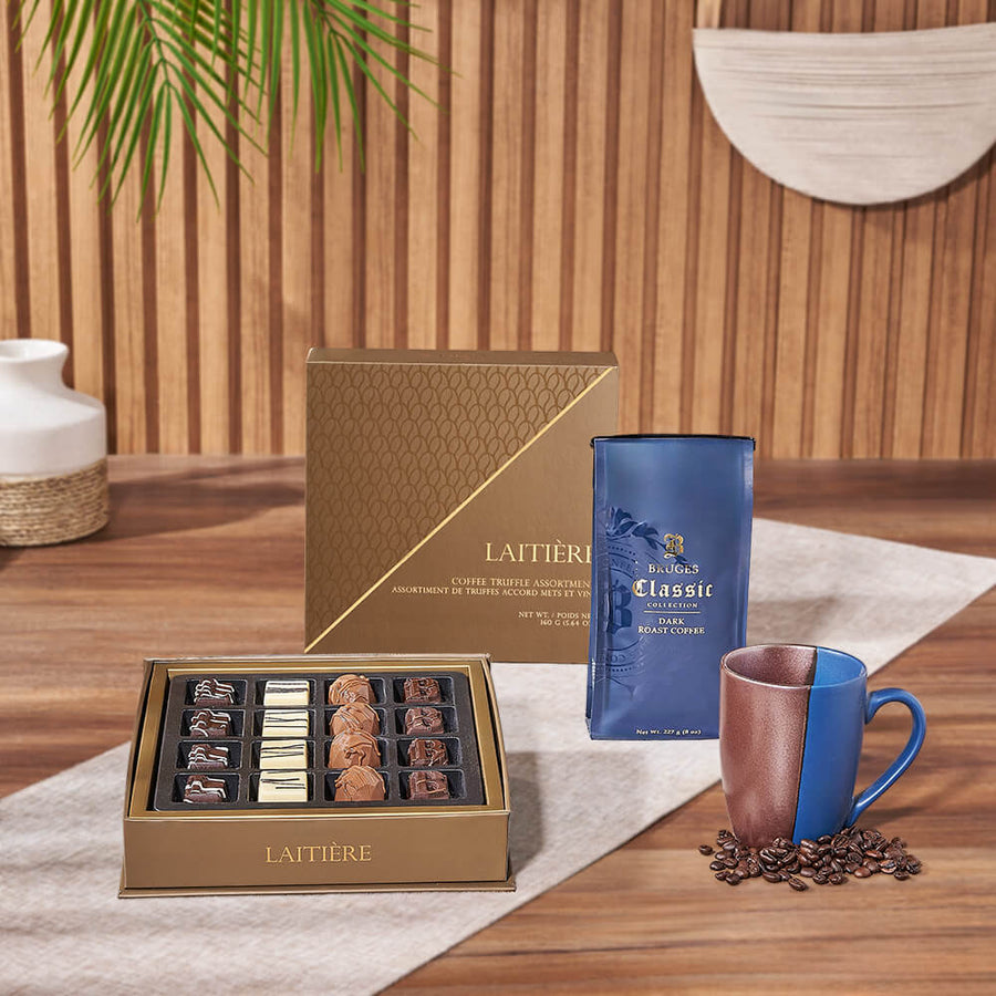 Truffle & Coffee Break Set, coffee gift, coffee, chocolate gift, chocolate, Ottawa delivery
