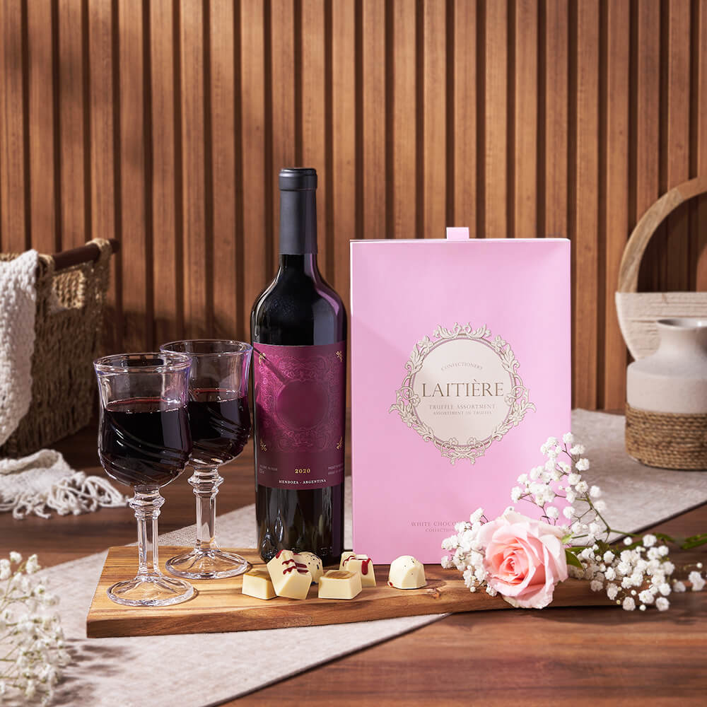 Uptown Wine &amp; Chocolate Gift Basket from Ottawa  Baskets - Wine Gift Set - Ottawa  Delivery.