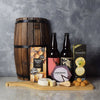 "Cheesy Craft Beer Basket" Beer, Biscuits, and Gourmet Cheese and Crackers from Ottawa Baskets - Ottawa Delivery