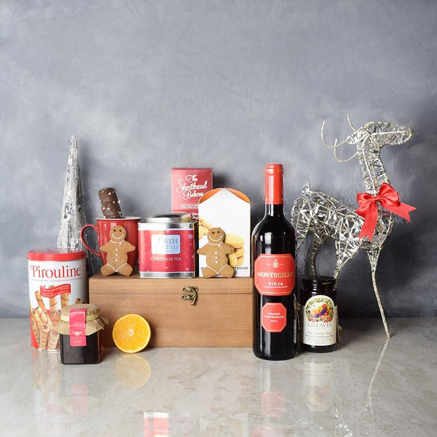 Christmas Tea & Treat Gift Set from Ottawa Baskets - Wine Gift Set - Ottawa Delivery.
