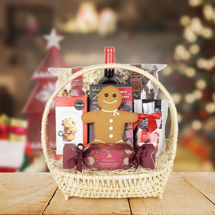 Christmas Wine Picnic Basket from Ottawa Baskets- Ottawa Delivery