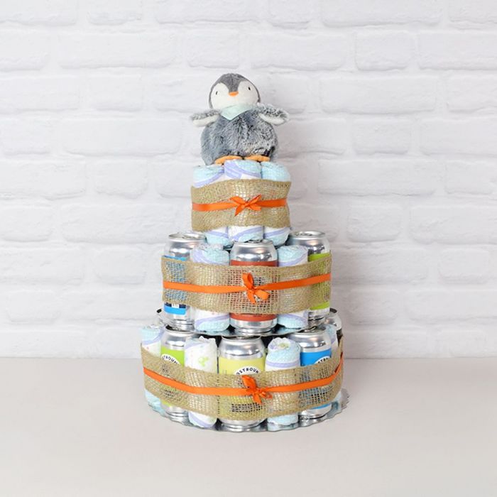 Craft Beer &amp; Baby Diapers Gift Set from Ottawa Baskets - Beer Gift Basket - Ottawa Delivery