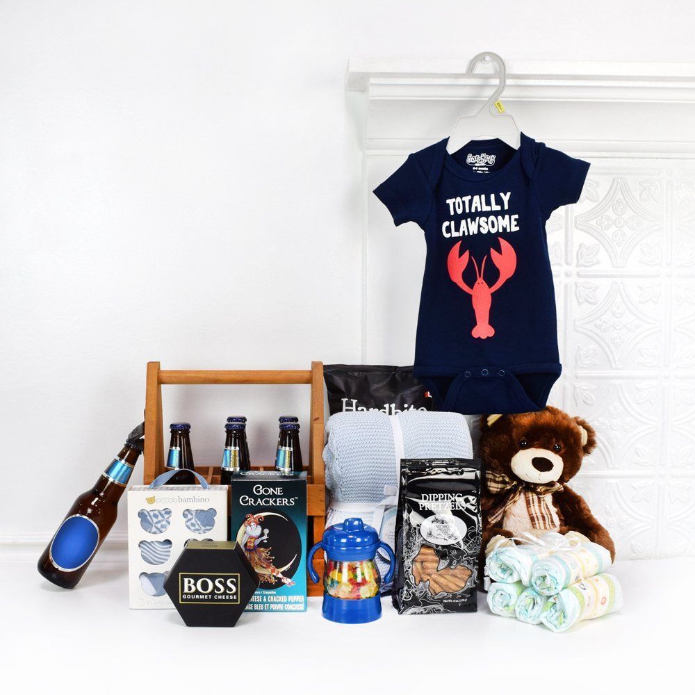 Surprise the new parents with the Deluxe Baby Boy Blue Gift Set, Ottawa delivery