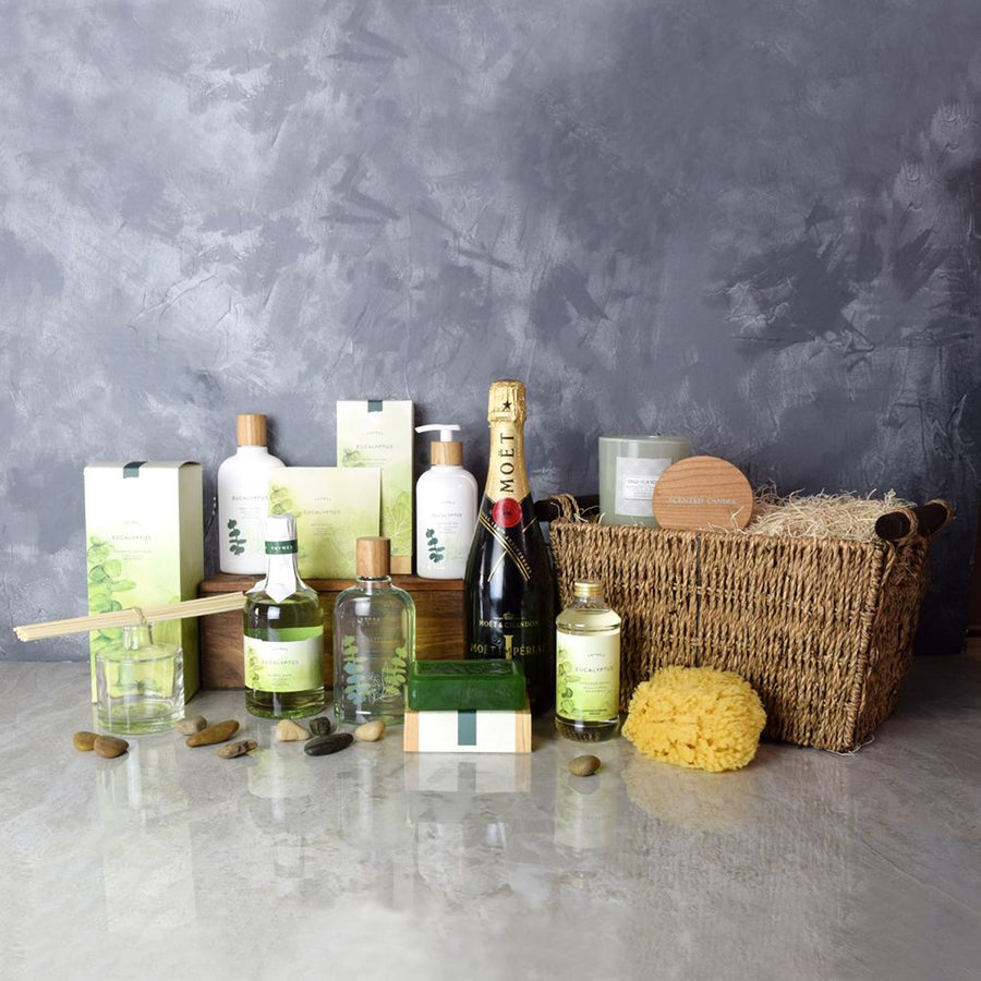 Deluxe Eucalyptus & Champagne Spa Gift Set from Ottawa Baskets - Ottawa Delivery