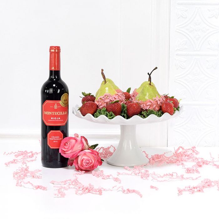 Fresh & Fruity Baby Gift Set with Wine from Ottawa Baskets - Ottawa Delivery