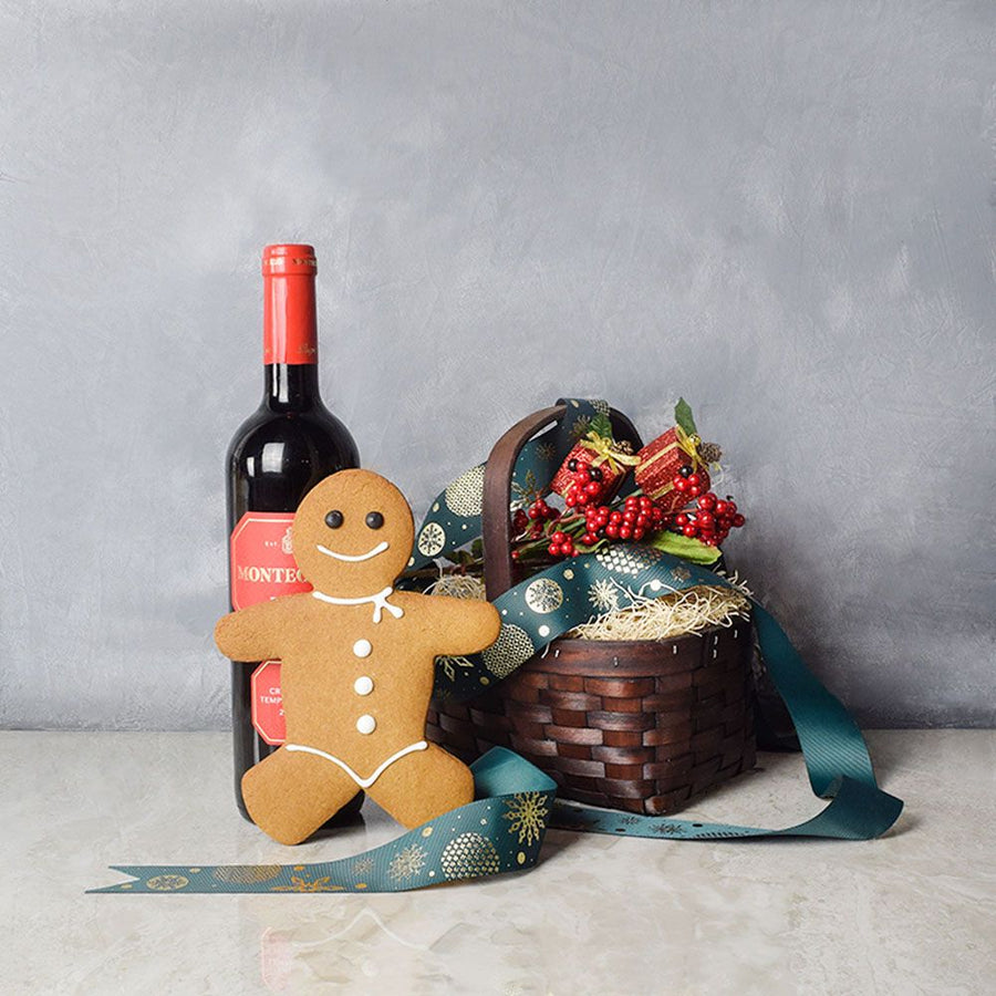 Gingerbread Man & Wine Gift Set from Ottawa Baskets - Ottawa Delivery