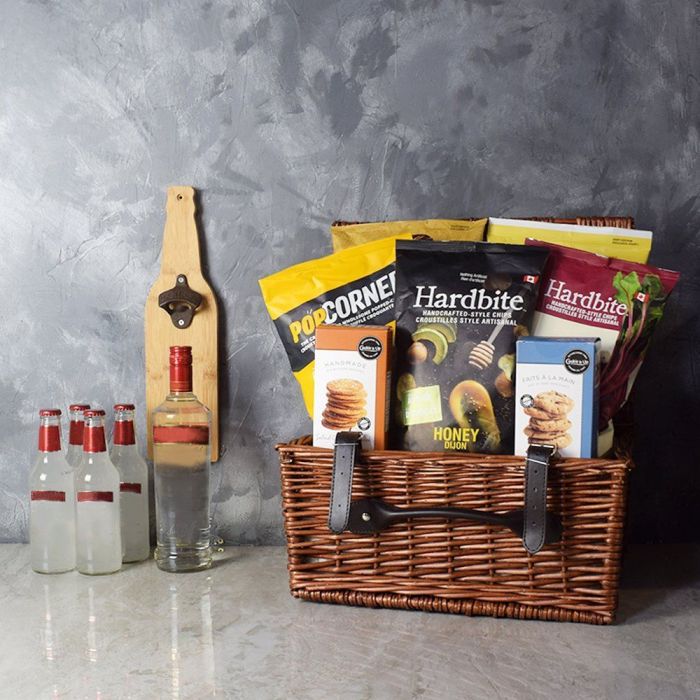 Hockey Night Shots &amp; Coolers Basket from Ottawa Baskets - Ottawa Delivery