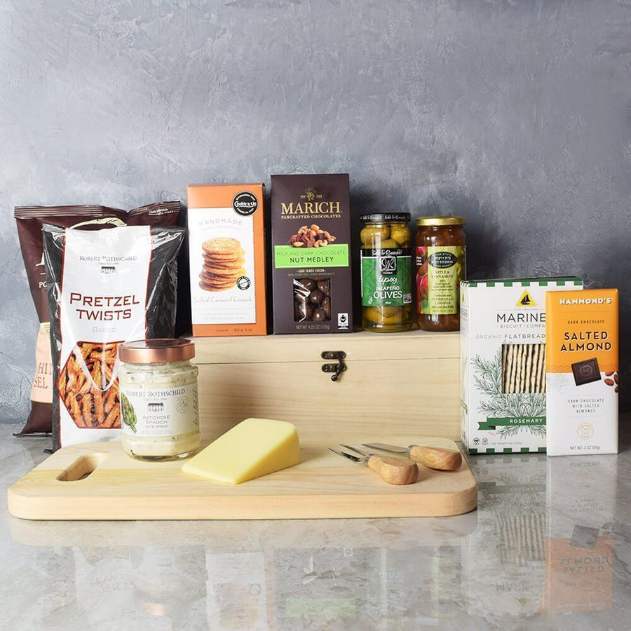 "Kosher Snack Crate" Kosher Snacks with A bottle of Wine from Ottawa Baskets - Ottawa Delivery