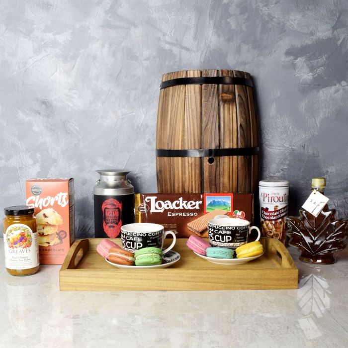 Maple, Coffee & Macaron Gift Set from Ottawa Baskets - Ottawa Delivery