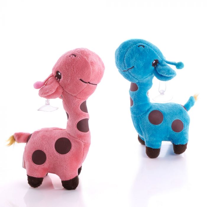 Baby Plush Pink and Blue Giraffes – how the gift is presented