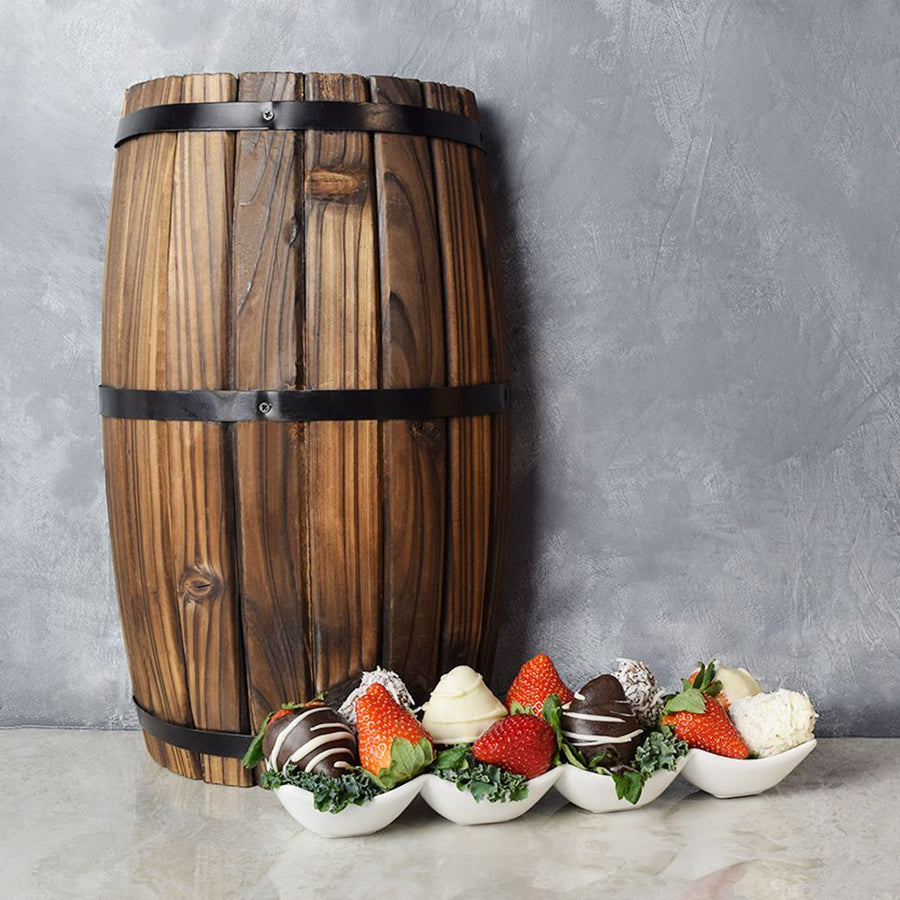 Riverdale Chocolate Dipped Strawberries Dish from Ottawa Baskets - Gourmet Gift - Ottawa Delivery.