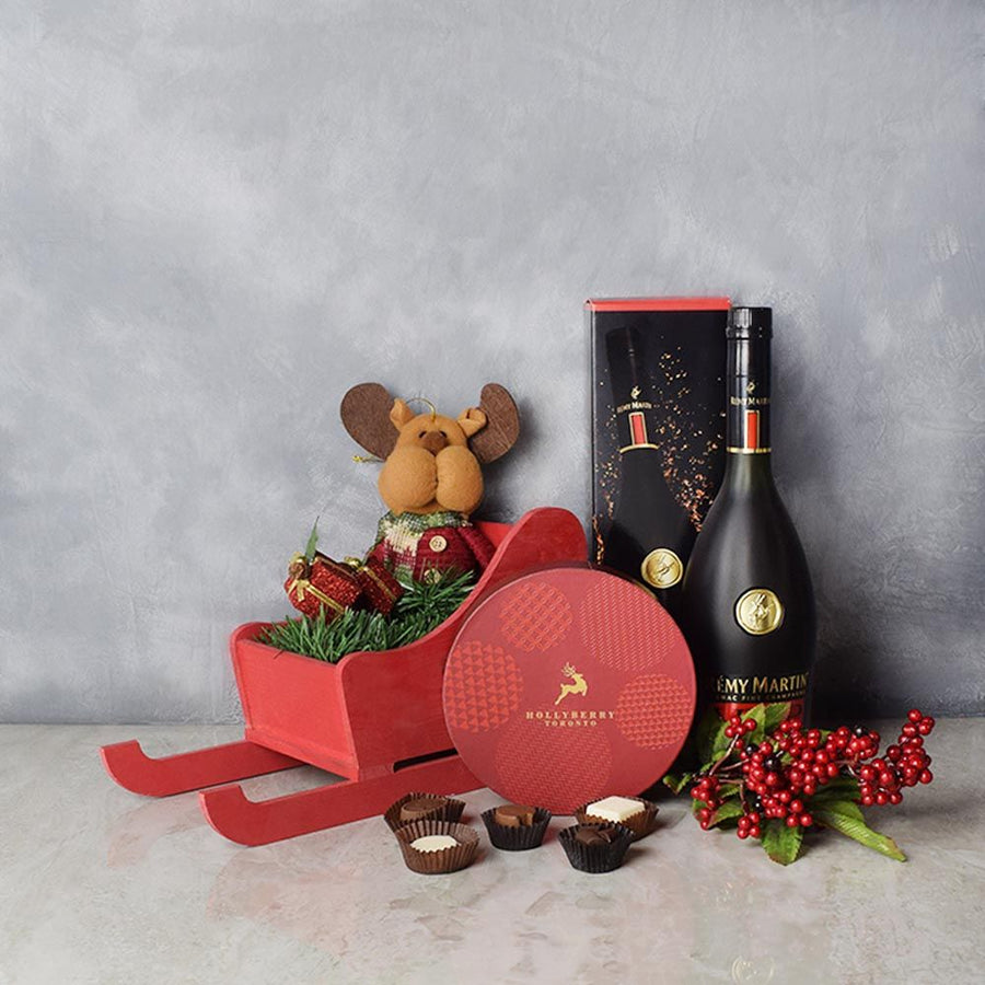 Rudolph’s Bubbly Holiday Gift Set from Ottawa Baskets - Holiday Gift Set - Ottawa Delivery.